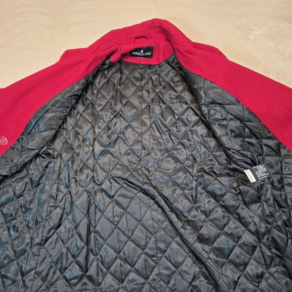 London Fog Women's Red Peacoat - Picture 4 of 9